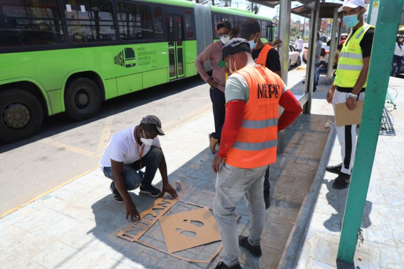 INTRANT implementa urbanismo táctico en paradas de la OMSA