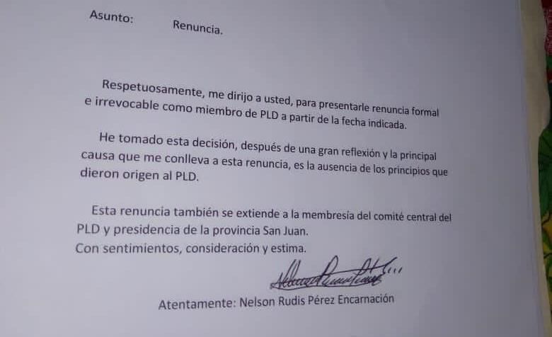 Presidente PLD en San Juan también se fue con Leonel a Fuerza del Pueblo