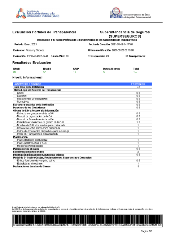 Josefa Castillo asegura valoración de 100 en transparencia gubernamental demuestra eficiencia de gestión