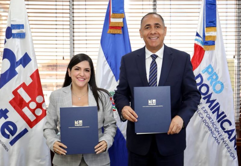 ProDominicana y Indotel firman acuerdo para la implementación digital de la Ventanilla Única de Inversión.