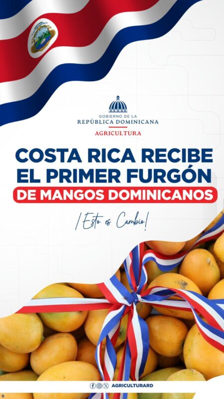Llega a Costa Rica primer furgón de mangos dominicanos