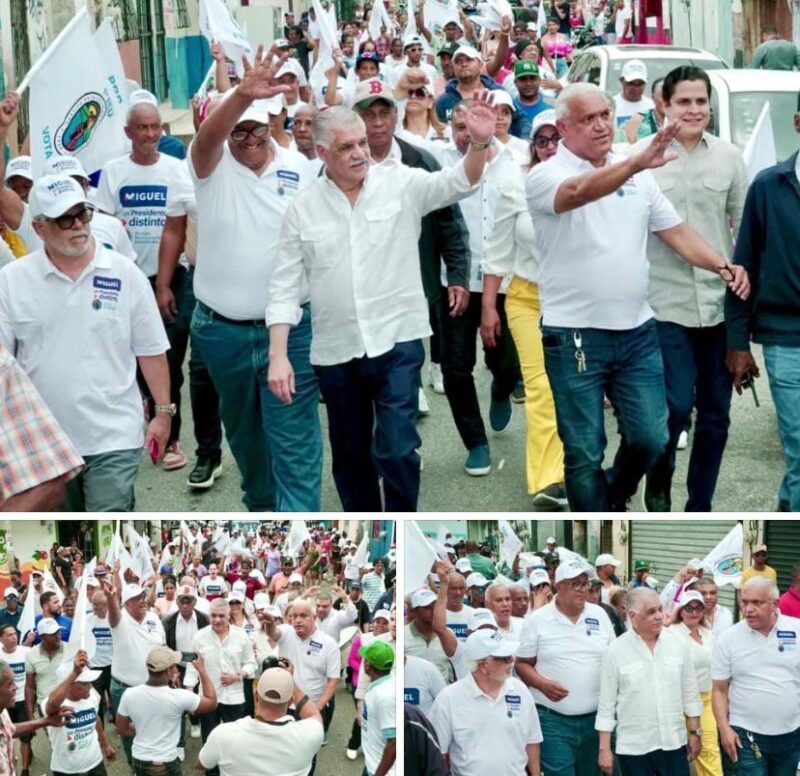 Santiago, R.D. El candidato presidencial y presidente del Partido Revolucionario Dominicano PRD, Miguel Vargas, recorrió varios sectores de la ciudad de Santiago en apoyo a los candidatos a diputados de su partido y de rescateRD.