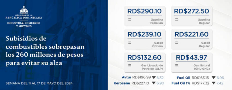 Subsidios de combustibles sobrepasan los 260 millones de pesos para evitar su alza