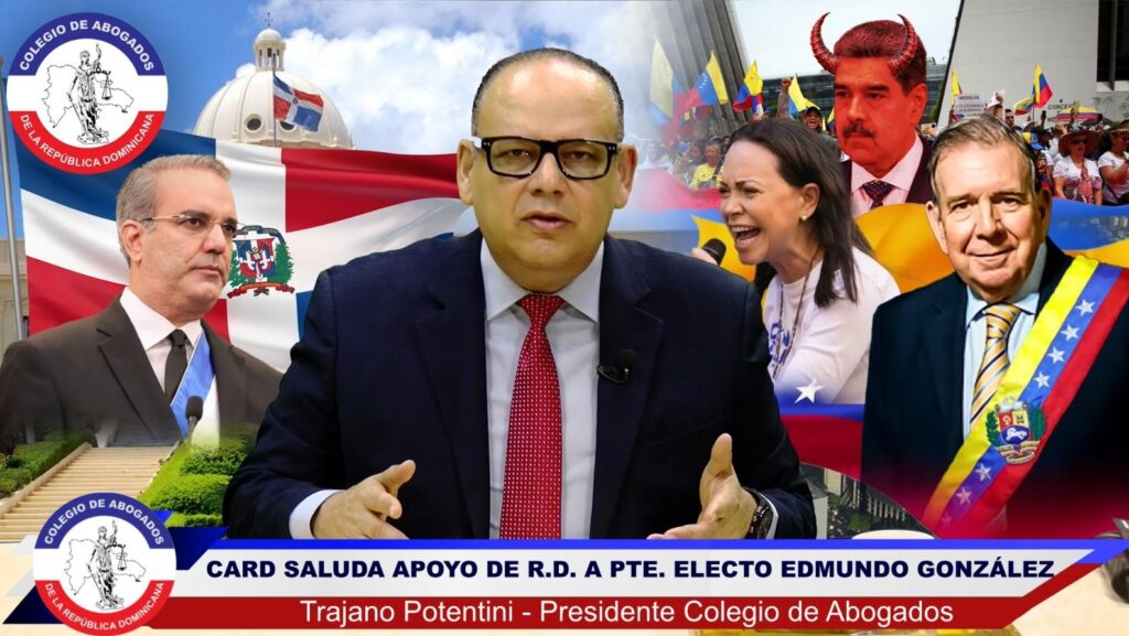 Colegio de Abogados saluda apoyo del Gobierno Dominicano al Presidente Electo de Venezuela Edmundo González