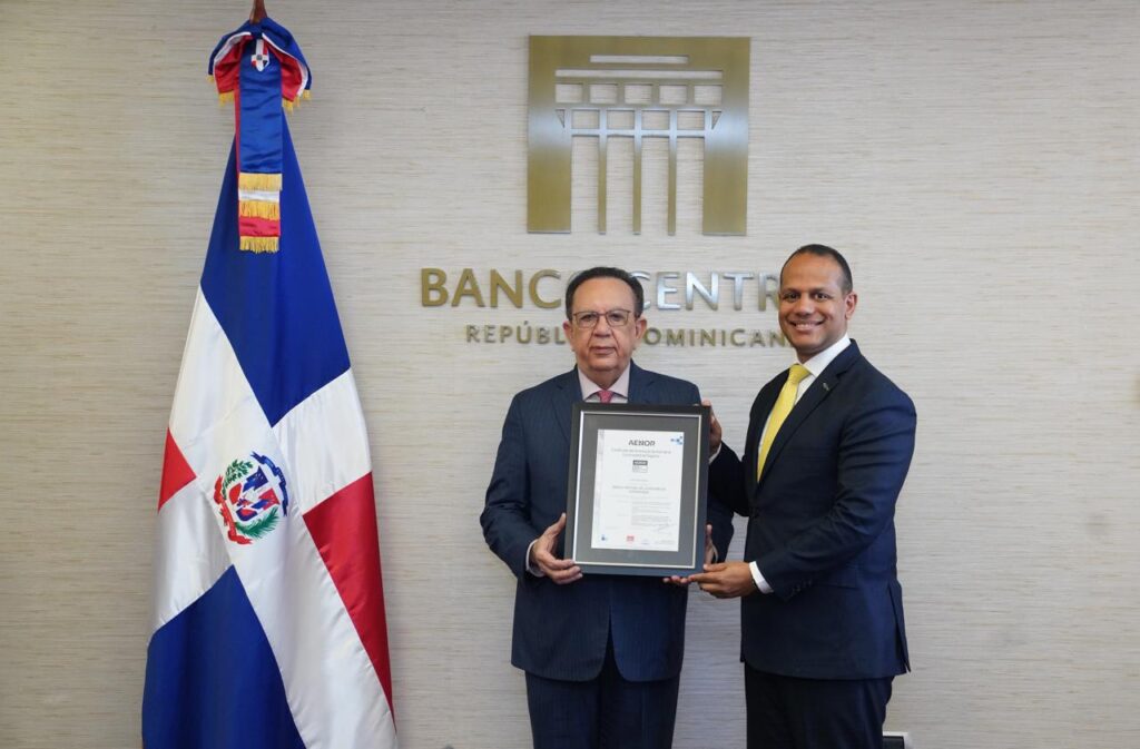 BCRD recibe la certificación ISO 22301:2029 por parte de la Asociación Española de Normalización y Certificación