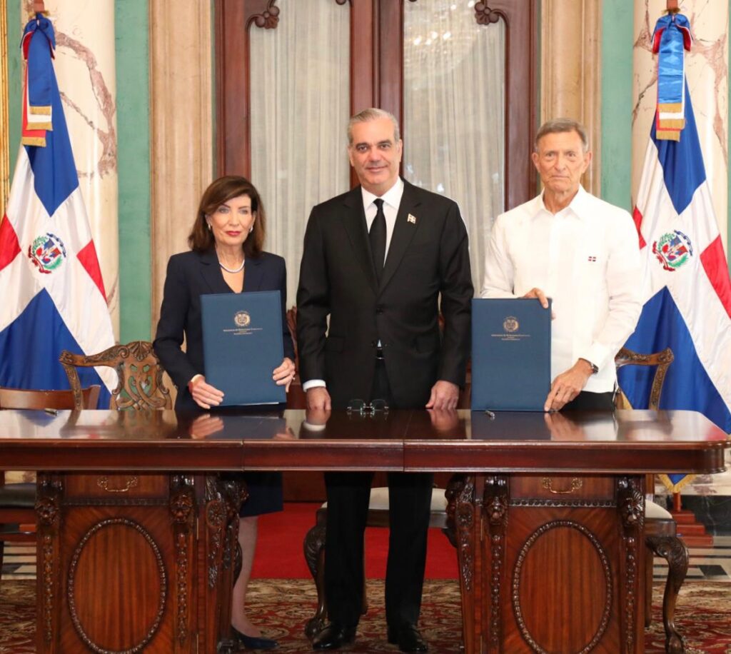 Presidente Abinader y gobernadora Kathy Hochul anuncian un acuerdo histórico para fortalecer lazos económicos y culturales e impulsar la inversión y la innovación entre Nueva York y República Dominicana